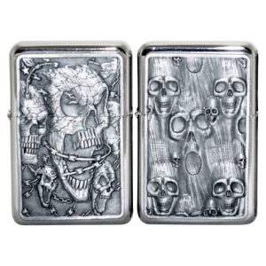 FARO ACCENDINO METALLO SKULL