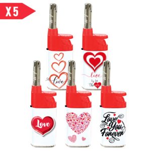 LILLI ACCENDIGAS MINI RIMINI HEARTS (X5)