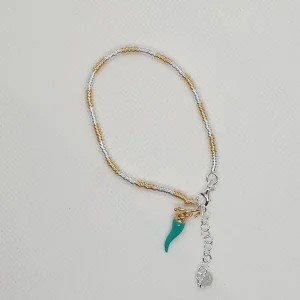 Bracciale a catena con Moneta d’epoca in argento 925 - BR.120