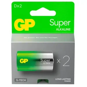 GP TORCIA ALCALINA LR20 (BLISTER X2)