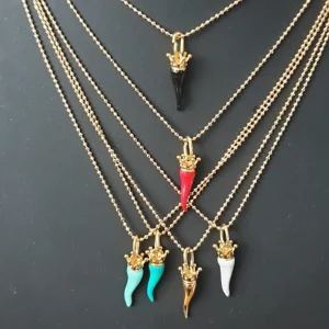 Collana argento con Ciondolo Cornetto "Porta Fortuna" - CO.CO.MI