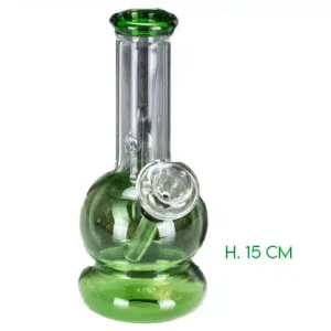 FARO BONG VETRO VERDE H.15